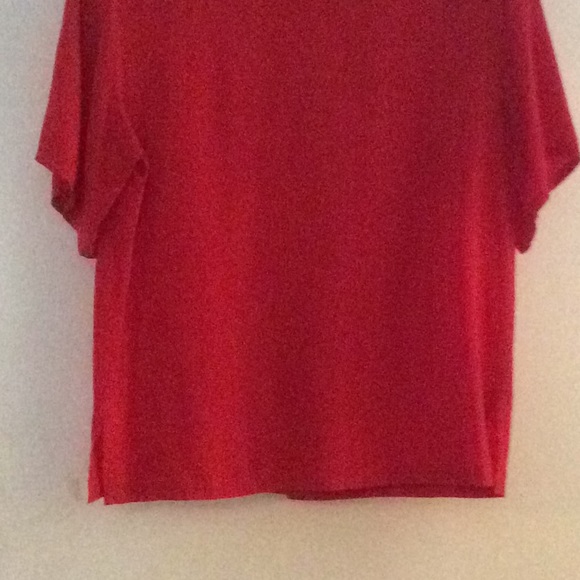 💄Lipstick❤️Red Silk Lisa Scott Blouse - Picture 5 of 5
